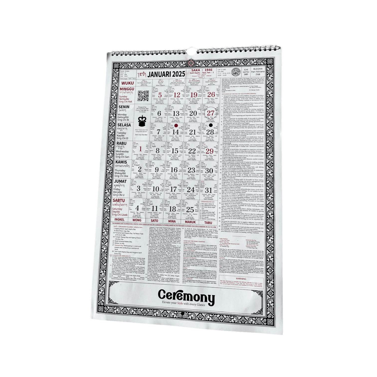Ceremony Calendar